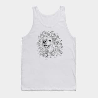 Lilly and Flowers - Border Terrier Tank Top